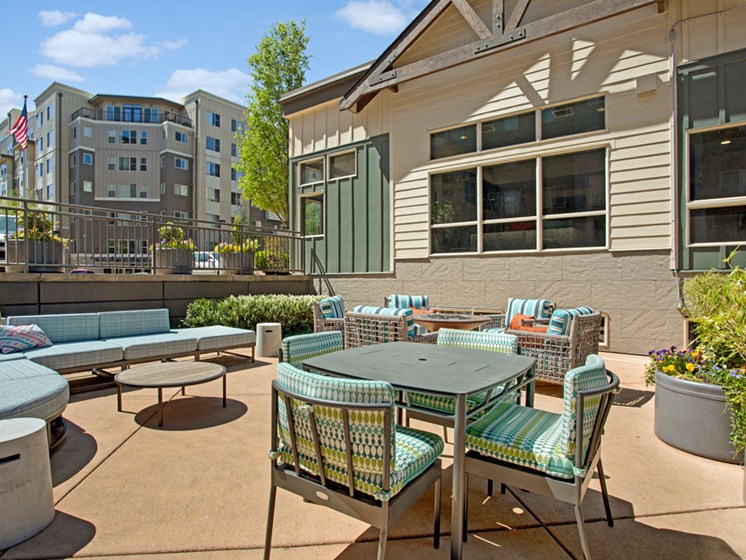 Pool Deck with Lounge Area | Apartments For Rent In Shoreline WA | Echo Lake